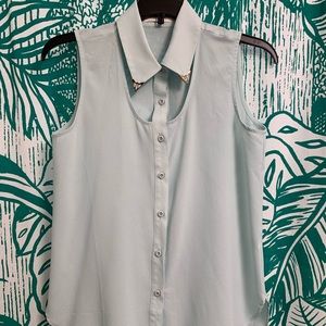 Cut-out Buttoned Down Blouse